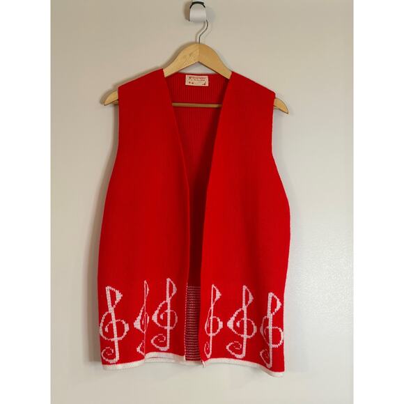 De Jay's Knit Jackets & Blazers - Vintage Specially Fashioned by De Jays Knit Handmade Ugly Christmas Sweater Vest
